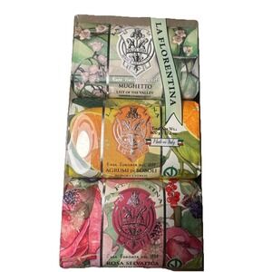 3 Pack Bar Soap LA FLORENTINA Made In Italy  Citrus Rose Lily Of Valley 7oz Each